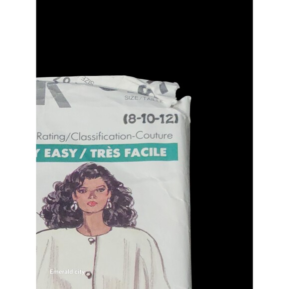 Vtg #5767 Butterick Sewing Pattern Misses 1980s 8 10 12 Fitting Top Skirt - Picture 2 of 5